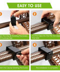 Adjustable Outdoor Furniture Clips For Rattan And Wicker Sectionals, Modular Couch Connectors, installation process steps