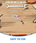 Heavy Duty Toggle Clamps Four Pack With Quick Release Push Pull Action For Welding And Woodworking Jigs And Fixtures, Built Tough PVC And Iron Construction, Rugged Clamping Tools on workbench with tools