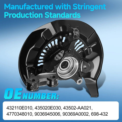 Beefed-Up Front Right Steering Knuckle And Wheel Bearing Hub Assembly For Toyota Highlander 2008-2017 And Lexus RX350 RX450h 2010-2015
