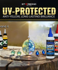 8 Oz Epoxy Pro Kit 5 Minute Fast Set Flexible Toughened Glue shown with UV-protection, ideal for metal, plastic, wood, ceramic, and glass.
