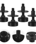 Heavy Duty Adjustable Leveling Feet Kit For Furniture With Nut For Tables Chairs Cabinets Benches Easy Install Floor Protection Stable Wobble Fix Threaded Feet DIY Repair Upgrade, black threaded feet