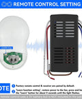 Ceiling Fan Remote Control Kit Universal 3-Speed Fan And Dimmer Light with wiring and learning key shown