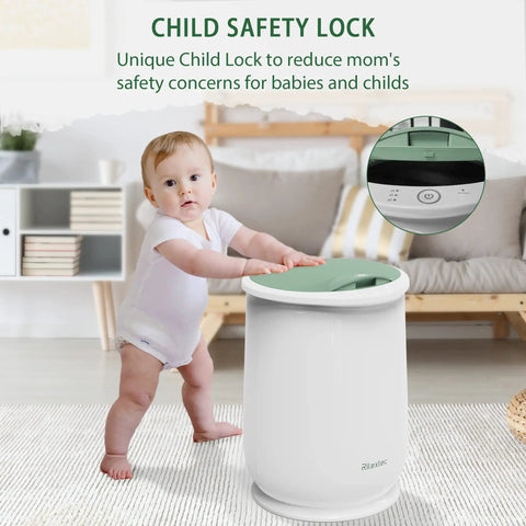 Huge 20L Towel Warmer Bucket for Bathrooms with child safety lock in a cozy room setting