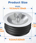 1 Pack 4 Inch End Of Pipe Gripper Mechanical Plug With Galvanized Screw And Wing Nut For Outdoor Sewer Cleanout Drain