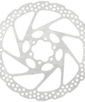 Disc Brake Rotor Six Bolt 160mm For Mountain Bikes Resin Pad Only Mount IS Six Bolt Hubs Includes Rotor Fixing Bolts With Anti Loosen Plate Silver SM RT56