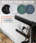 Colorful paintable grommets for Two Pack Mini In Wall TV Cord Hider Kit Two Point Five Inch Width concealing cables behind TV.