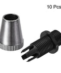 Metal Cable Glands Strain Relief For Pendant Lamps 10 Pack Black Cord Grips showing individual components