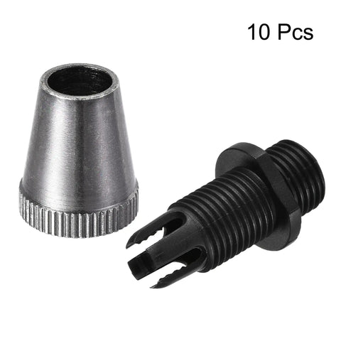 Metal Cable Glands Strain Relief For Pendant Lamps 10 Pack Black Cord Grips showing individual components