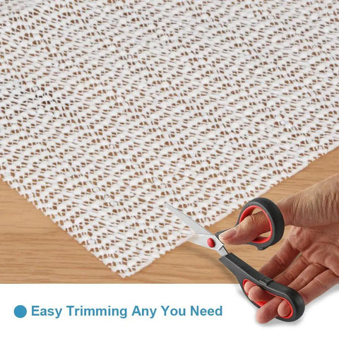Trimming a No Slip Full Size Mattress Gripper And Rug Pad Keeps Mattress In Place And Rug From Sliding Non Adhesive PVC Foam Pad