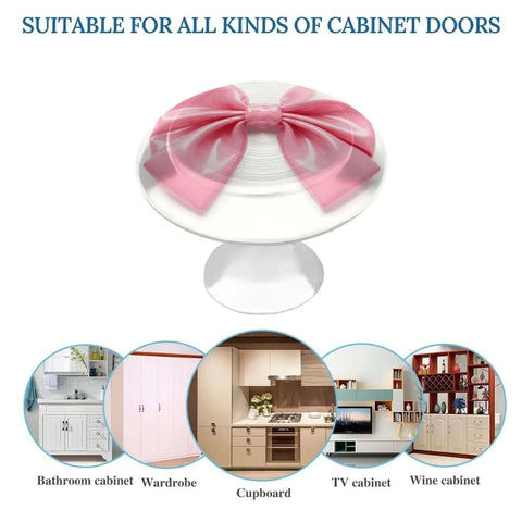 Pink Bow Cabinet Knobs 2 Pack Stainless Steel Drawer Pulls And Dresser Knobs For Kitchen Cabinets Wardrobes And Furniture Dope Rust