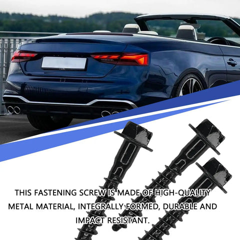 Heavy Duty Steel Air Filter Box Housing Screws That Keep Your Rig Runnin Smooth And True For Jeep Gm Chrysler Dodge Chevy Pontiac Replacement Engine Cover Fasteners 5 Pack on black background with car rear view.