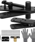 570 Lb Hidden Door Pivot Hinge Kit For Heavy Doors Beefy Stainless Steel Hardware Set with Screws and Gloves