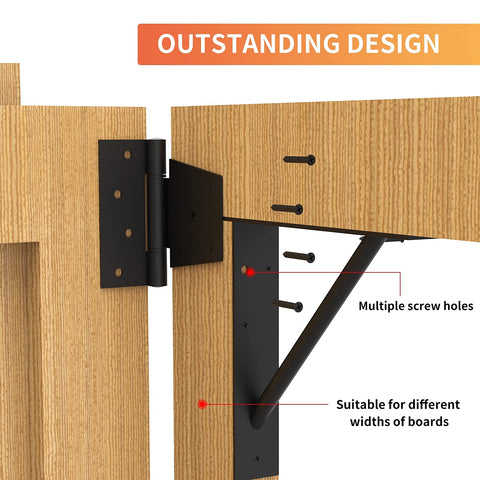 Heavy Duty Gate Corner Brace Kit No Sag Anti Sag Solid Iron Brackets For Shed Doors with multiple screw holes visible