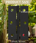 24 Pack 2.5 Inch Black Door Hinges Ball Bearing Butt Hinges For Cabinets Windows And Outdoor Use With Mounting Screws And 100 Screws Included Durable Steel Black Finish Durable Everyday Use For Home And Workshop Cabinets And Doors, showing size measurement.