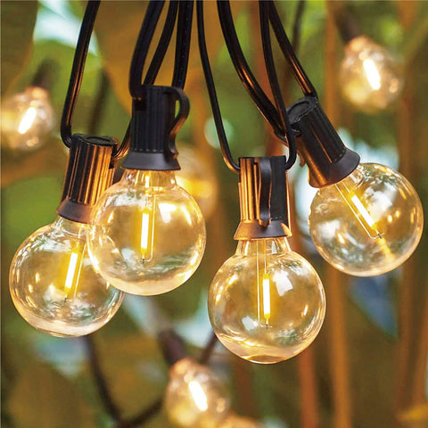 G40 LED Globe Bulbs 1.57 Inch E12 Base Shatterproof Warm White For Outdoor String Lights 1W Equivalent To 5W Incandescent 25 Pack Retro Edison Style Patio Lighting on outdoor string