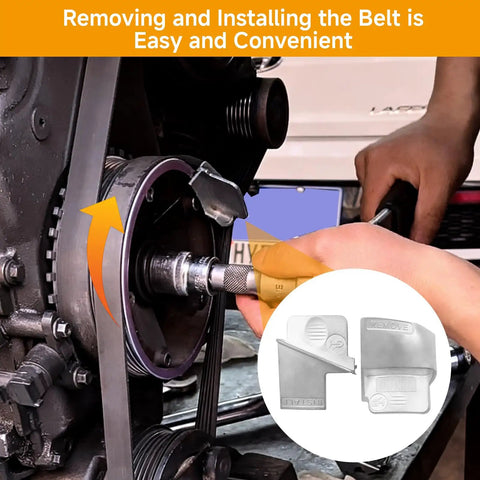 Using Serpentine Belt Tool Set Four Piece For Cars And Trucks Belt Stretch Kit Pulleys Removal And Installation Heavy Duty Pro Grade