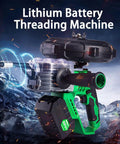 Badass Performance Cordless Wire Feeder Automatic Electrician Stringing Machine With Smooth Variable Speed Dial and Rotating Lead Tray For Straight Cable Routing, featuring lithium battery and ergonomic handle.