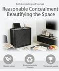 Image of No Drill Radiator Cover Cabinet For Home Wall Mounted Conceals Old Radiators And Clutter With Flat Top Shelf For Decor And Essentials.