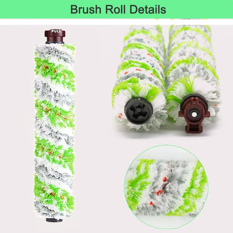 Green and white brush roll from Six Pack Replacement Parts Kit For CrossWave Pet Pro 2306A And CrossWave 1785 Series Vacuums