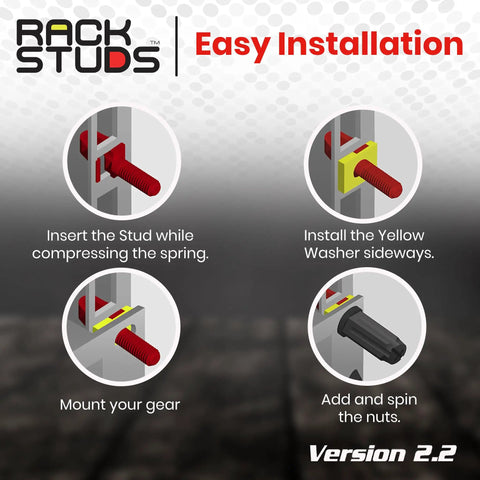 R100 Series II Server Rack Screws 100 Pack Front Install Cage Nut Replacement For 19 Inch Racks With Square Punched Vertical Rails Red 2.22 Millimeter And 0.086 Inch Faster Easier Gear Mounting installation steps