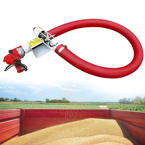 High Suction Grain Sucker Pump For Home Use With Flexible Adjustable Hose And Quick Disassembly Conveyor Auger in use