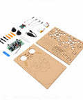 Totally Beginner Friendly Wooden Drone Kit For RC Quadcopter Training with parts and protective frame layout