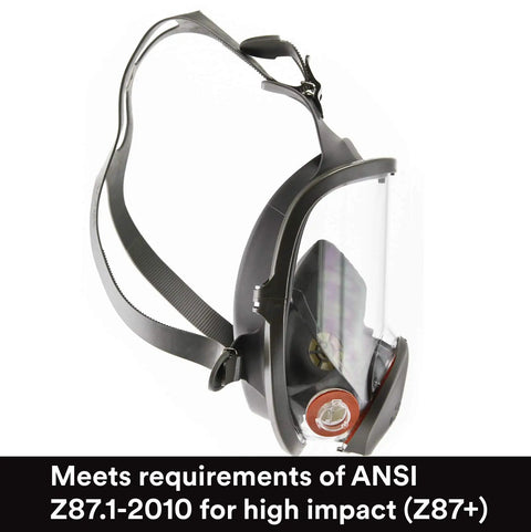 Full Face Respirator Kit For Mold Remediation 6900, Reusable, Large, side view showing straps and visor