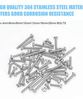 310 Piece Stainless Steel 304 Phillips Pan Head Bolts Screws Nuts Kit With M2x4mm M2x6mm M2x8mm for DIY Projects Cars
