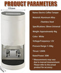 No Sweat Electric Coffee Tamper 58mm Smooth Auto 1 To 3 Cycles With Adjustable 5 To 30 Kg Pressure Built Tough Commercial Espresso Tool White