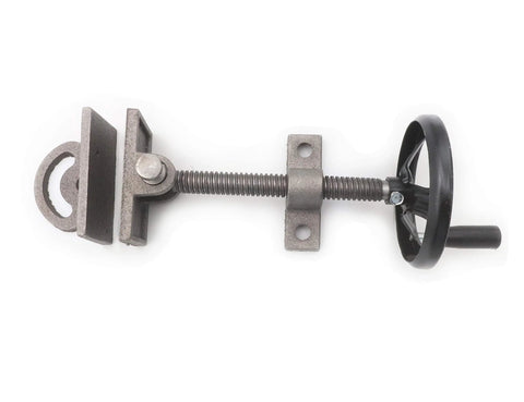 Side view of Heavy Duty Bench Vise With Quick Adjustment For Desktop Metalworking And Steel Cutting Eight Point Six Inch Jaw