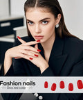Semi Cured Gel Nail Strips Kit 20PCS For DIY Manicure Works With Any UV And LED Lamp Long Lasting No Peeling Easy To Apply Salon Quality At Home 10 Colors And Designs For Women And Girls Red with Diva red nails displayed on hands