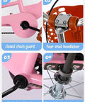 Detailed features of Outdoor Cruiser Tricycle With Pedals Three Wheel Trike For Travel Pneumatic Tires and Spoke Wheels