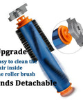 Matrix Robot Vacuum Replacement Parts Kit For RV2310AE RV2320S RV2300S, 15 Piece Bundle With 2 Main Brushes 6 Side Brushes 2 HEPA Filters 2 Sponge Filters 2 Foam And Felt Filters For Deep Cleaning And Optimal Performance blue detachable roller brush with end cap