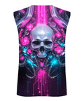 Mens 3D Printed Skull Sleeveless Muscle Tank Top Moisture Wicking And Quick Dry Gym Fit in vibrant graphic design.