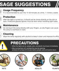 Usage suggestions and precautions for 6W UV C Light Sanitizer Lamp With 253.7Nm UV C Bulb, including frequency and protection tips.