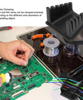 Keep Your Workbench Clean With This Sweet Soldering Wire Holder, featuring 5 slots for wire clamping on a PCB.
