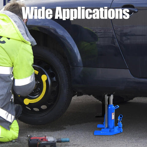 Heavy Duty Hydraulic Toe Jack 20 Ton Car Lift Rig With Heat Treated Steel Body in use for vehicle maintenance.