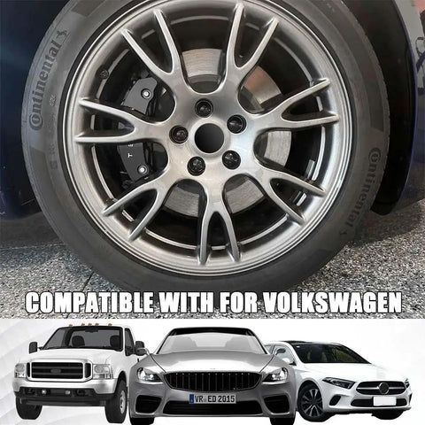 Sleek Black 55Mm Abs Wheel Center Caps 4Pack Heavy Duty Snap On Rim Covers Universal Fitment on a vehicle wheel.