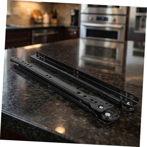 Bottom Mount Drawer Slides 2 Pack Full Extension Silent Rails For Dressers Cabinets And Kitchen Replacement Drawer Runners Heavy Duty on countertop