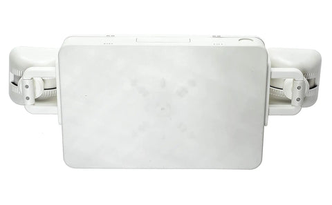 Remote Capable LED Emergency Exit Sign With Dual Adjustable LED Heads, White Housing And Red Lettering, 90 Minute Backup Runtime, Dual Voltage 120 to 277V, Injection Molded ABS Construction.