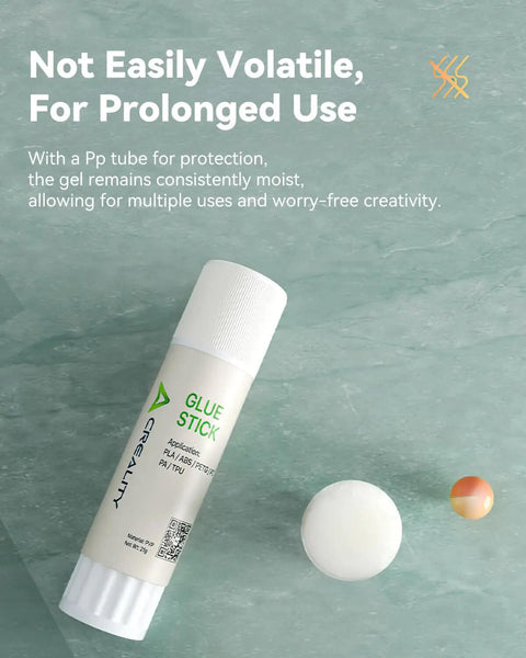 3D Printer Glue Sticks PVP Solid Adhesive For Build Plate And Hot Bed Enhanced Adhesion To Prevent Warping, single stick on marble