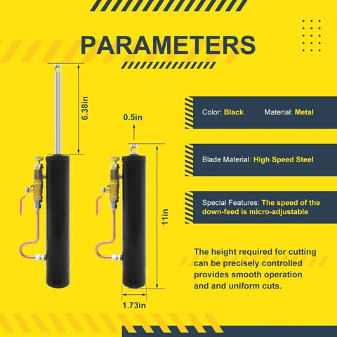 7 X 12 Metal Cutting Band Saw Hydraulic Cylinder With Downfeed Control, Compatible With BS-712N BS-712R BS-712B, extendable.