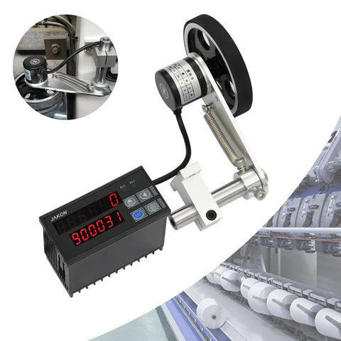 Slick Digital Roller Length Counter Loaded With Dual Relay Outputs And Dead Simple Setup Measures Feet Inches Meters Or Yards Up To 999999 Units For Killer Cutting Operations