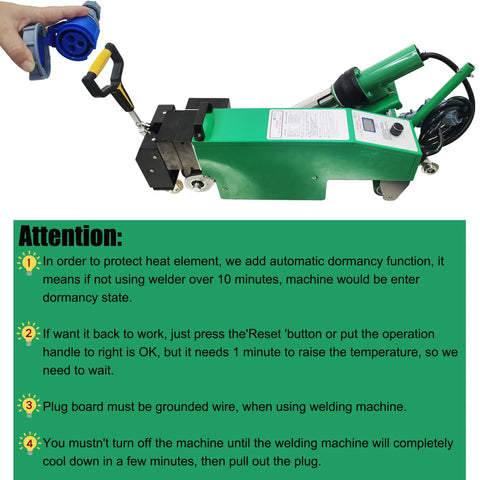 Professional 5500W Hot Air Welding Machine With PID Temp Control For PVC Banners And Roof Waterproofing Membranes setup with control features.