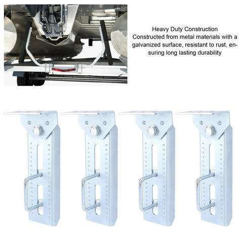 Swivel Top Boat Trailer Bunk Bracket Kit Set Tough As Nails Heavy Duty Galvanized with U Bolts and Hardware, shown in quad set