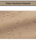 Close-up of waterproof material on 3 Seater Outdoor Swing Cover For Porch Swing And Hammock Chair, showcasing water droplets.