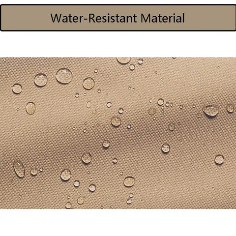 Close-up of waterproof material on 3 Seater Outdoor Swing Cover For Porch Swing And Hammock Chair, showcasing water droplets.