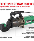 PEResQ 1 Inch Rebar Cutter Electric Hydraulic Steel Bar Shear 4 To 25Mm showing ergonomic aluminum handle and high-strength housing.