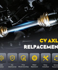 Rear CV Axle Replacement Kit for Sportsman 400 450 500 HO 800 EFI 4x4 Quads Left and Right Drive Half Shafts Heavy Duty