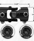 Pro Grade 1 Inch Round Black Steering Universal Joint Shaft, 83mm Total Length, 4000 RPM, 35 Degree Swing, Heavy Duty U Joint
